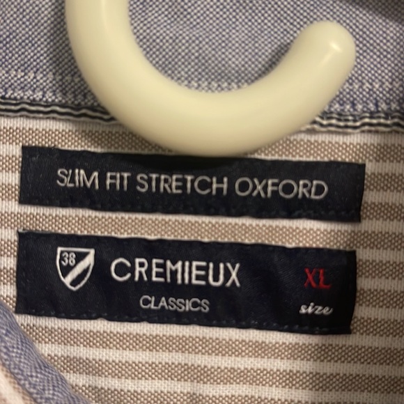 XL Cremieux classic slim fit stretch Oxford button down - Picture 2 of 3